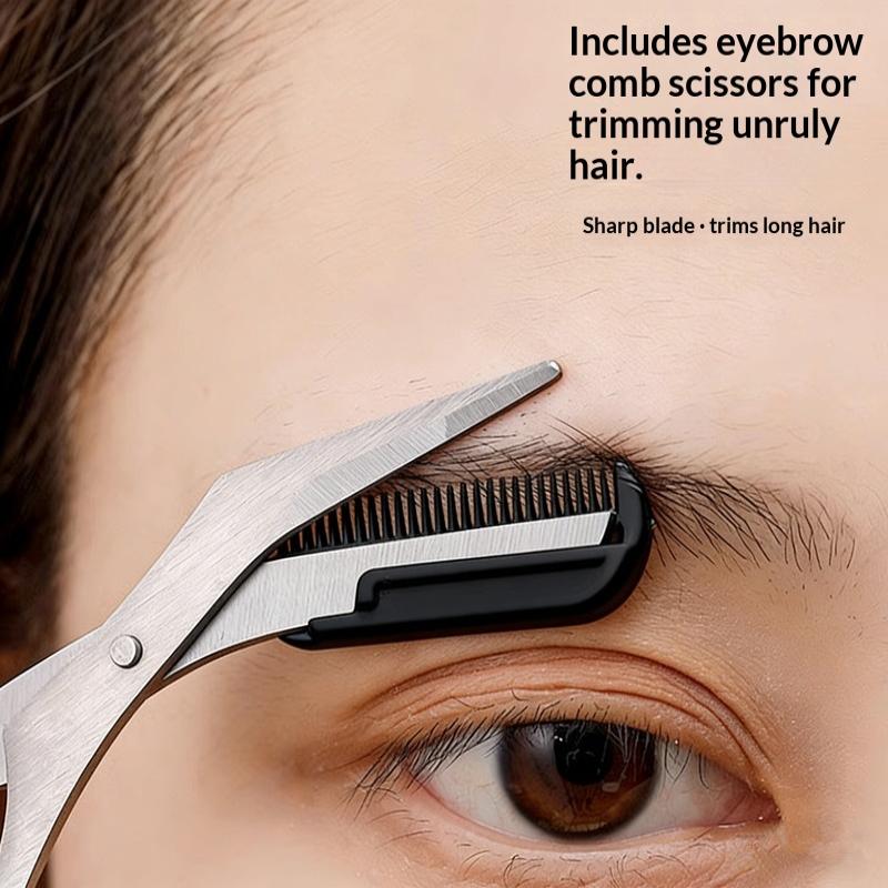Men'S Grooming Eyebrow Shape - Stainless Steel 3pcs Eyebrow Grooming Kit