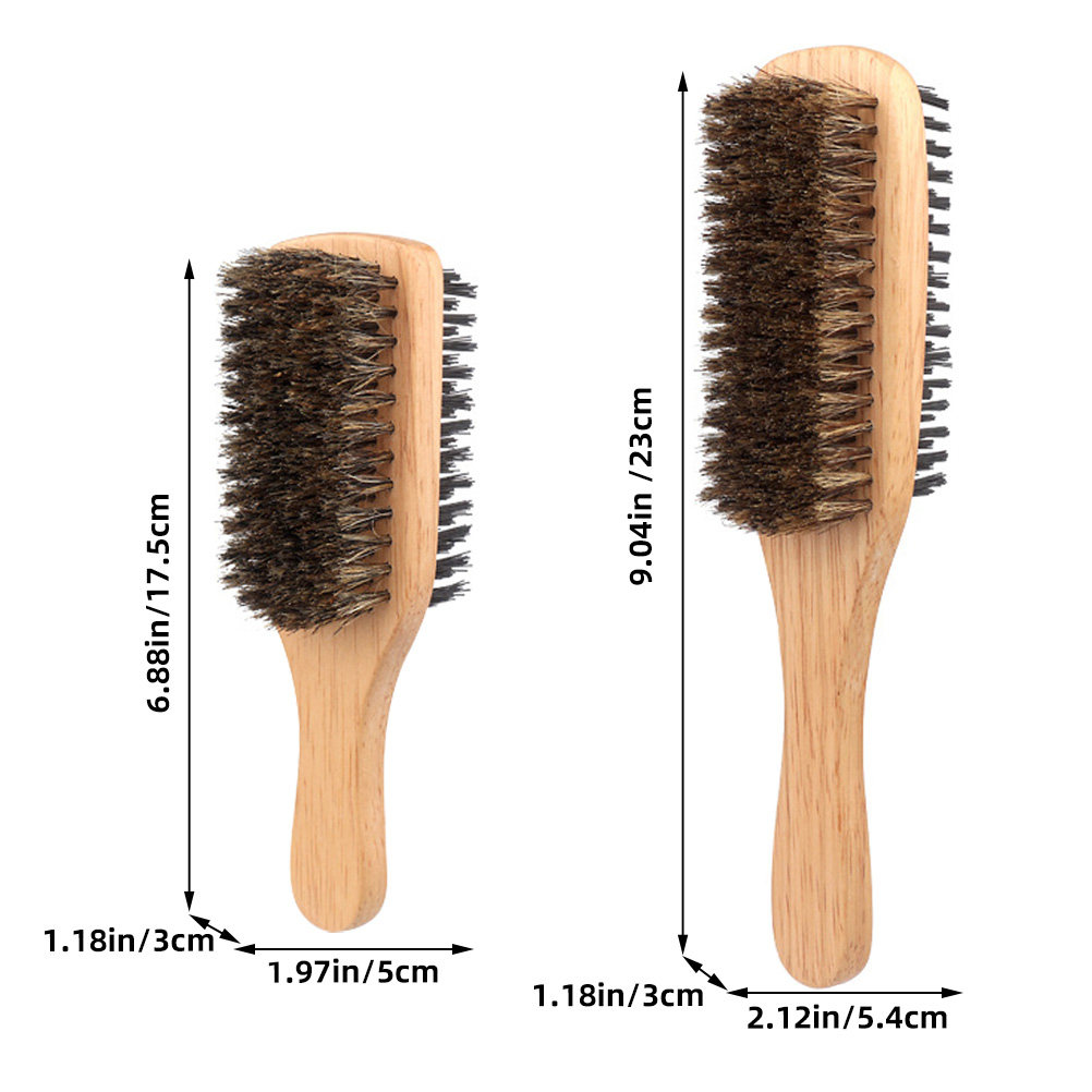 2Pcs Double-Sided Boar Bristle - Men'S Grooming And Style 评论和价格