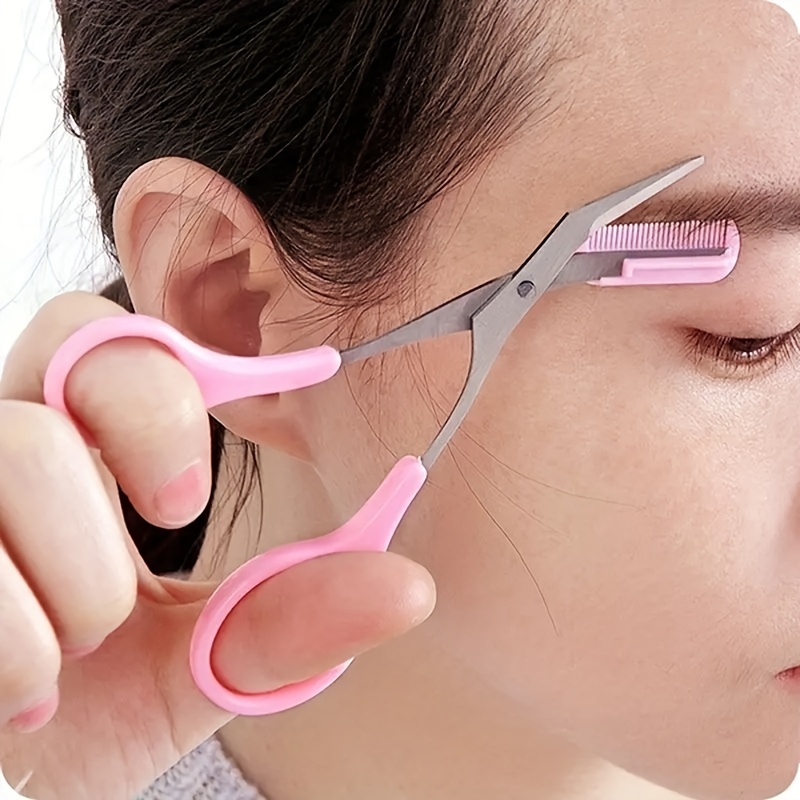 Eyebrow Trimmer Scissor With C - Men'S Grooming Eyebrow Shape 评论和价格