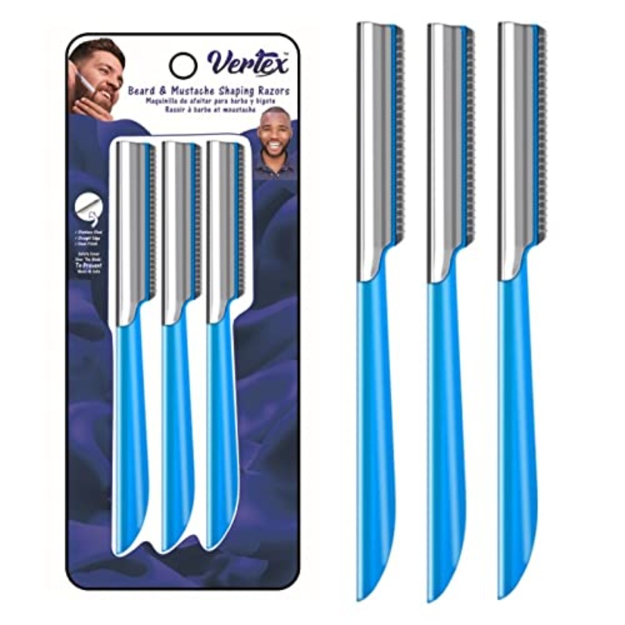 Beard Shaping Razor Tool Musta - Men'S Grooming Eyebrow Shape 评论和价格