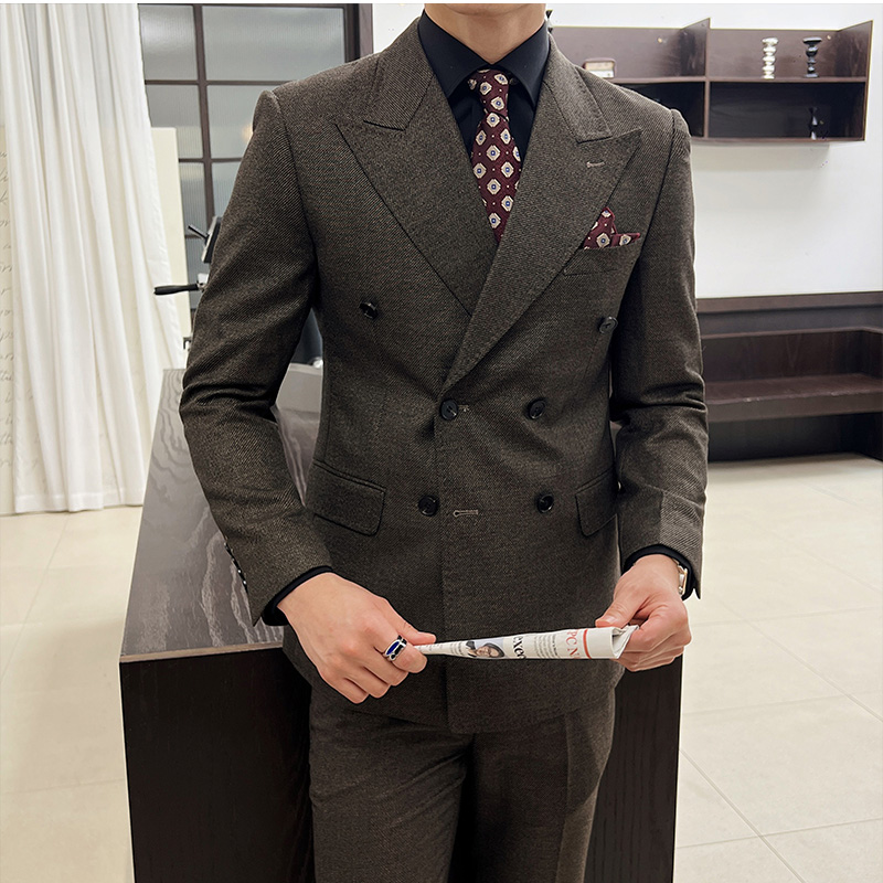 Men Vintage Luxury Double Brea - Men'S Grooming And Style 评论和价格