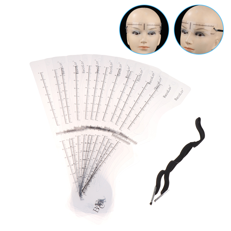 12Pcs Eyebrow Stencil Set Reus - Men'S Grooming Eyebrow Shape 评论和价格