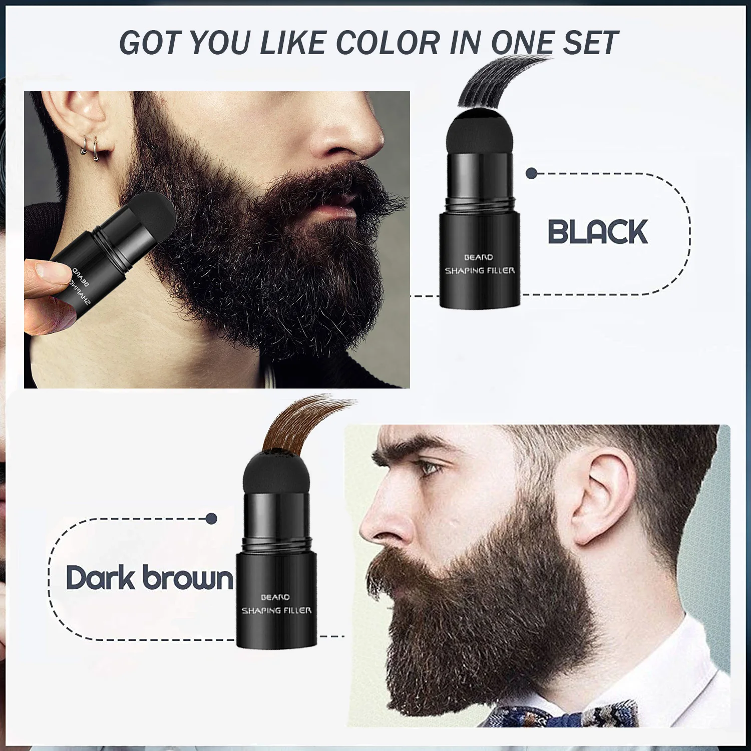 Beard Pen Beard Filler Pencil  - Shaving Brush Set 评论和价格